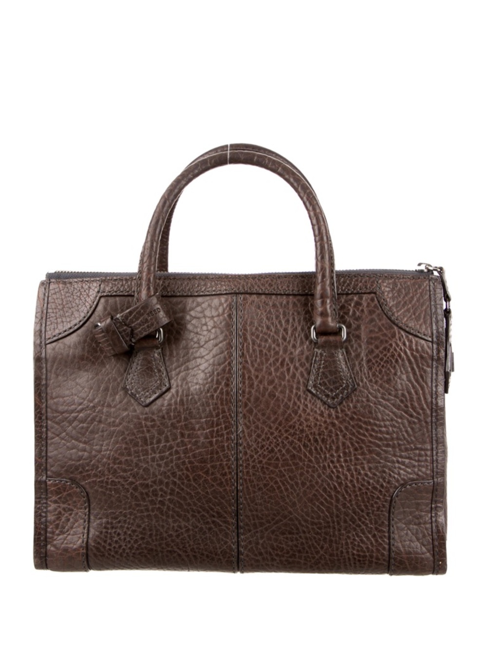 Reed Krakoff Dark Brown Embossed Leather Satchel - Picture 16 of 16